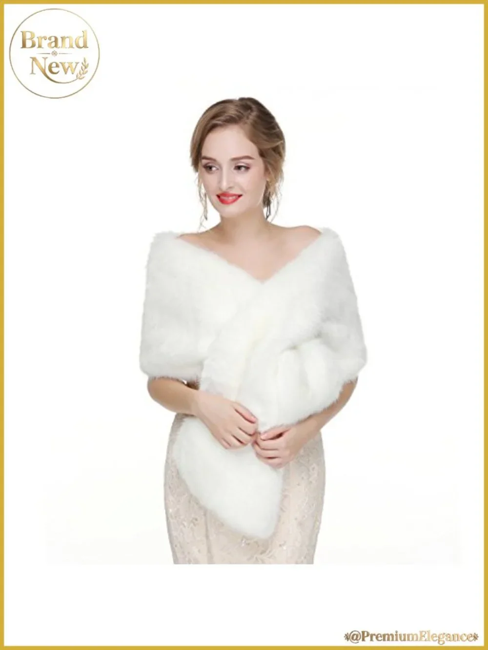Faux Fur Shawl Wrap for Wedding Bridal Evening Party